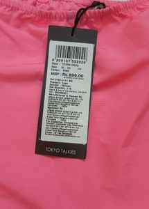 Pink Puff Sleeve Crop Top