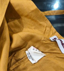 Fabindia Mustard Viscose Silk Palazzo