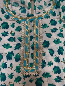 Kids Floral Print Short Kurti Palazzo Set(8-10yrs)