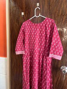 34 Bust Cotton Anarkali Kurta For Women