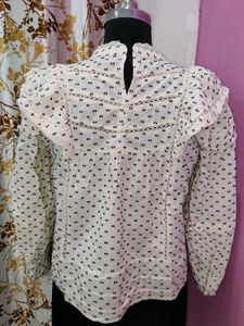 Ruffled Polka Dot Top
