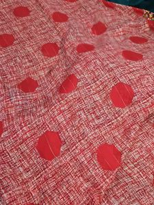 Red Printed Fabric