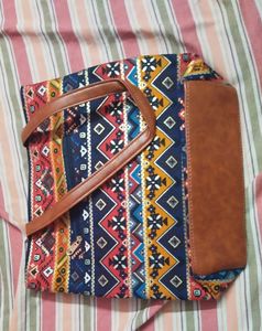Ikkat Hand Bag