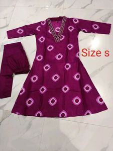 Elegant Purple Printed Kurta