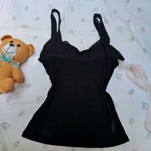 Printeresty Y2k Lace Trim Top