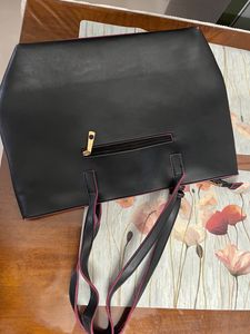 Fur Jaden Black Big Hand Bag