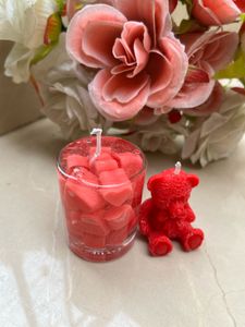 heart floating gel candle