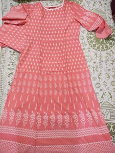 Elegant Pink Printed Kurta set