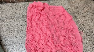 Pink Net Dupatta