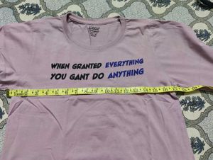 Lilac Crop Tee with Slogan