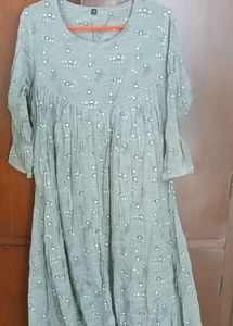 Grey Floral Dress 🌸 – Good Condition