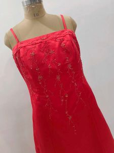 satin embellished gown