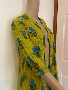 Lime Green Over Coat(women)