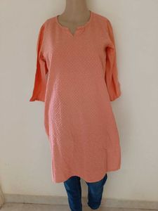 Peach Color Kurti