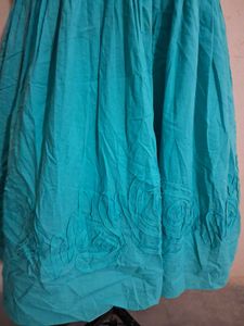 Aqua V-Neck Fit &amp; Flare Dress