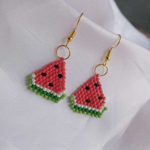 Watermelon🍉✨ Seed Bead Earrings