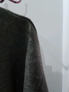 Elegant Grey Long Cardigan