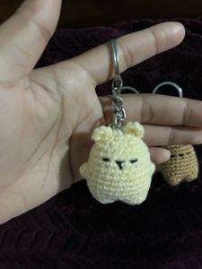 Crochet Handmade Amigurumi Bear Keychain