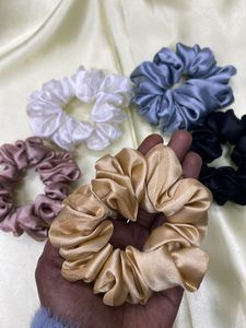 Combo Of 5 Satin Scrunchies regular Size
