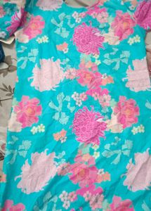 Floral Print Kurta Set with dupatta