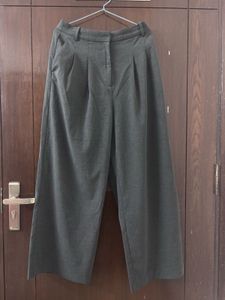 Gray Wide Leg Trousers
