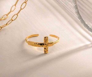 18k Gold Plated Cross Ring