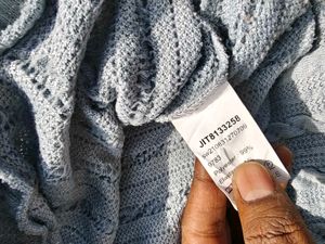 Shein Stylish Blue Knit Sweater Vest