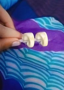 Milky White Stylish Hoops With Creamish Touch