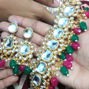 Beautiful Multicolour Kundan Set
