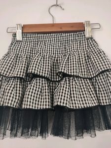 Black Check Skirt ( Girls)