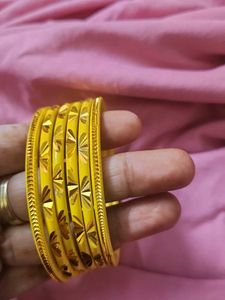 Yellow Bangle Set 6