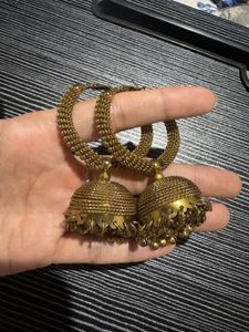 4 Pair Oxidised Jhumka Earrings