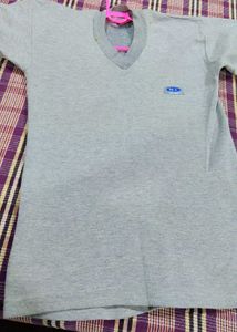 Grey V-Neck T-Shirt