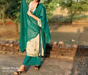 Plazo Kurta Green Colour