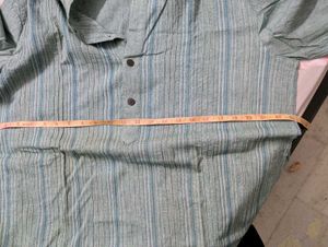 Green Embroidery Short Kurta For Men