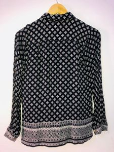 Patterned Linen Shirt
