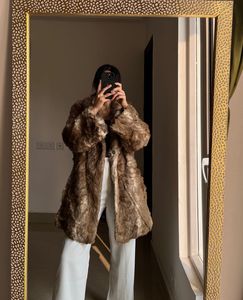 H&amp;M Fluffy Loose Fit Fur Coat