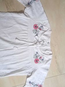 Beautiful White Top For Girls