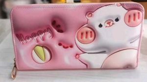 ✨ &#34;Happy Bear Pink Long Wallet – Cute &amp; Trendy ✨