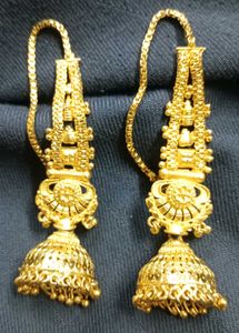 Gold Jhumka Earrings
