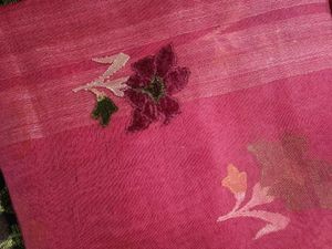Beautiful Pure Organza Net Saree With Jute Palla