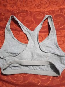 Gray Racerback Sports Bra