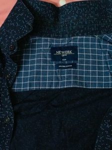 Dotted Navy Blue Shirt,Combo Of 2