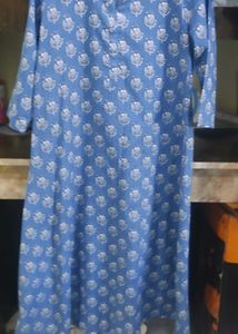 Elegant Blue 3 piece kurta set with dupatta 2.3m