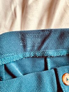 Chic Teal High Waist straight fit Trouser