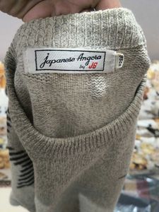 Stylish Vintage Patterned Knit Sweater