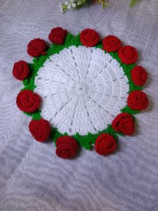 Crochet Rose Coaster