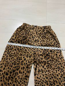 Animal Print Wide Leg Pants