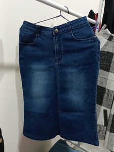Denim Pencil Skirt