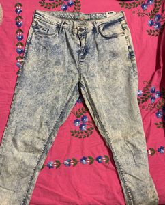 Acid Wash Denim Jeans